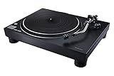 Technics SL-100C Plattenspieler mit Direktantrieb, AT-VM95C Tonabnehmer, Autolift, 3 Geschwindigkeiten, Staubschutz, PHONO-Kabel, schwarz